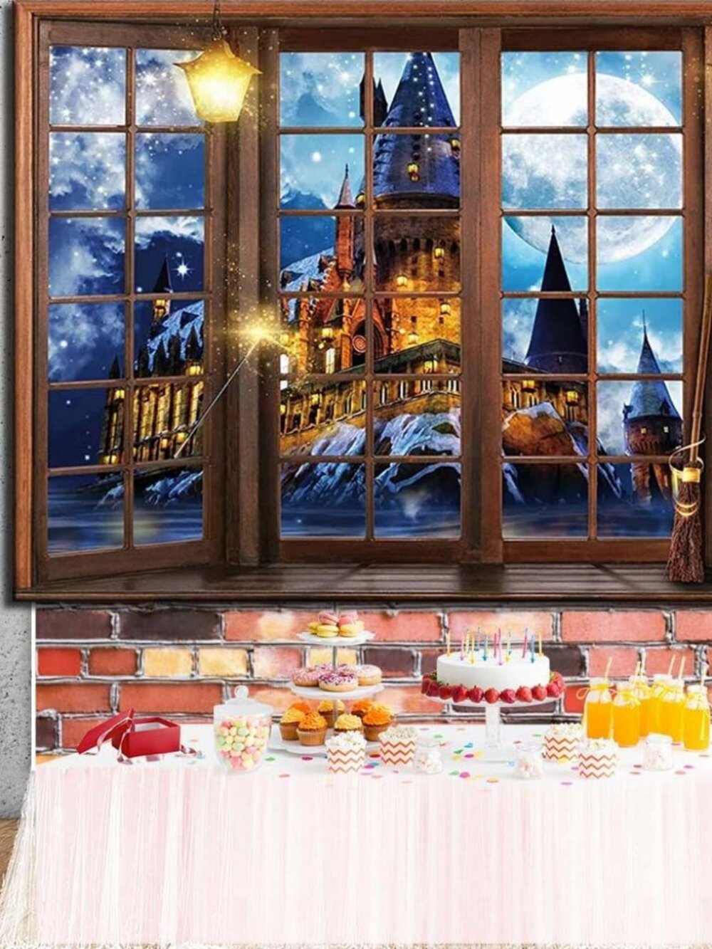 NEW FANTASY CASTLE WINDOW BACKDROP MYSTERIOUS MEDIEVAL GOTHIC PALACE BACKGROUND
